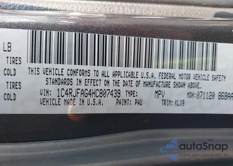 2017 Jeep Grand Cherokee Laredo from USA, damaged, VIN 1C4RJFAG4HC807439